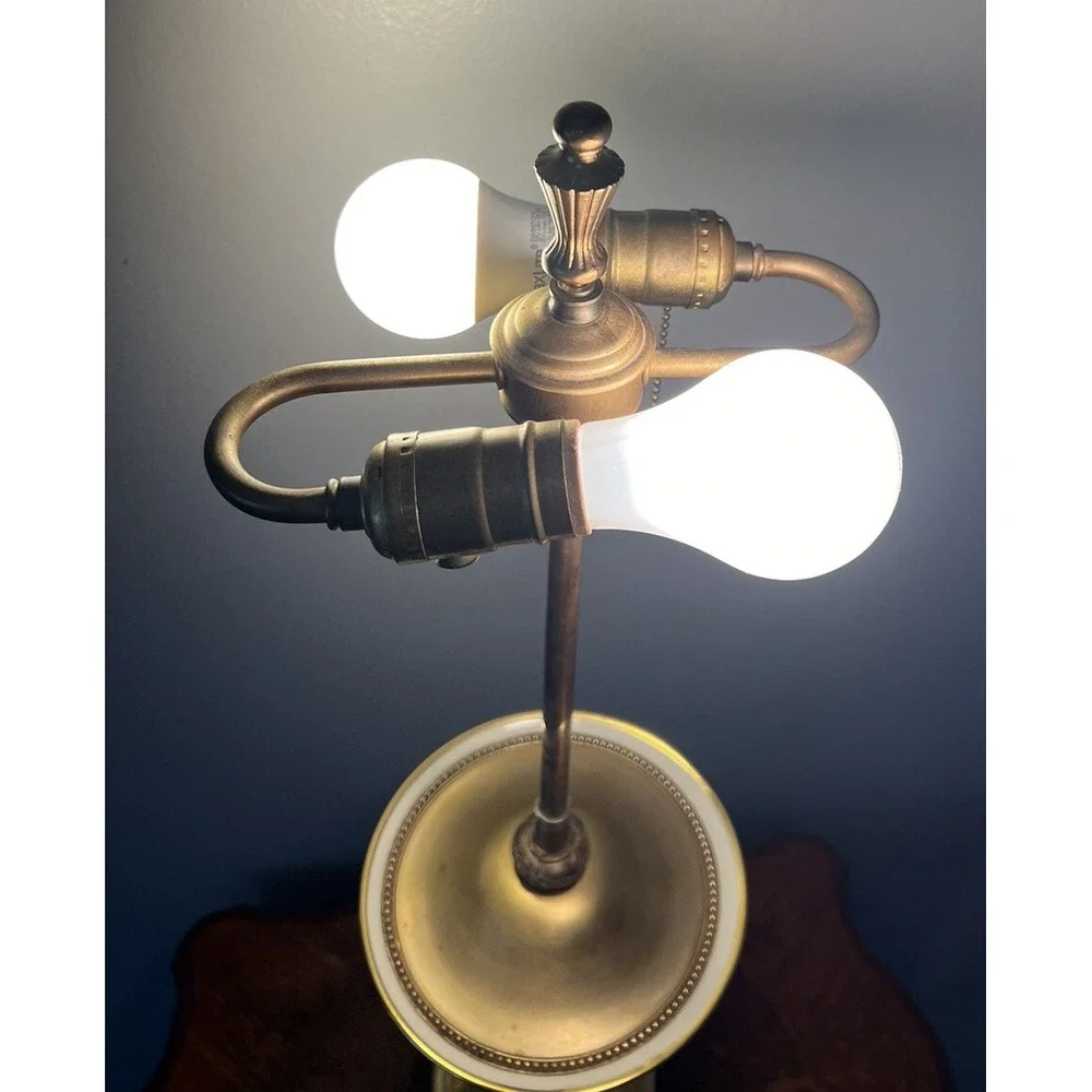 Vintage Rosenthal Porcelain Vase Table Lamp Rich Gold Accent 32